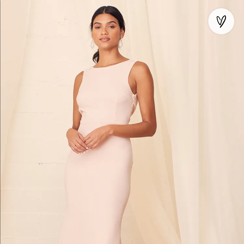 Lulu’s Call My Name dress in Blush, small